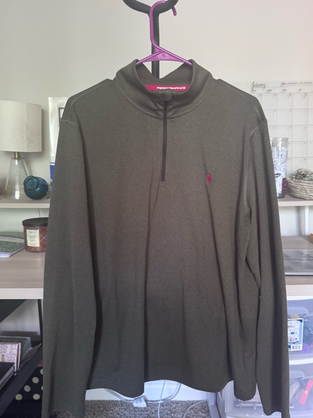 Ralph Lauren Performance Olive Green Pullover